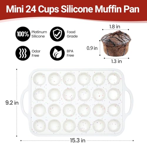 Silicone Mini Muffin Pan with Metal Frame