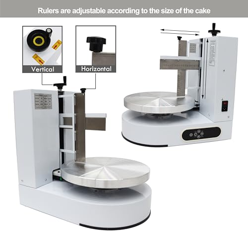 Cake Decorating Coating Machine Cream Spreading Automatic Frosting Turntable with Graduated Scraper 60