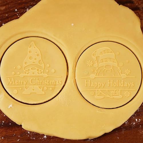 2025 Personalized Christmas Cookie Stamp Unique 3D Embossed Design Fun Tool for Baking Art
