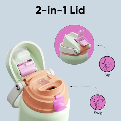 Insulated Water Bottle with Straw