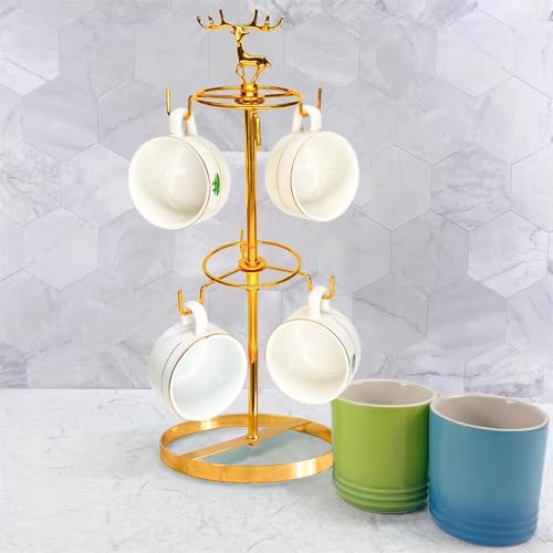 Christmas Elk Coffee Mug Tree Holder for Counter