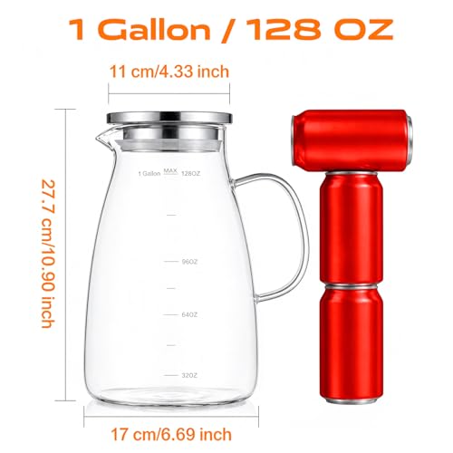 Glass Pitcher with Lid and Handle