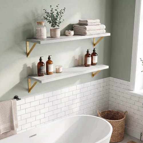 Wall Mounted Floating Shelves Set of 2 (2 Count)