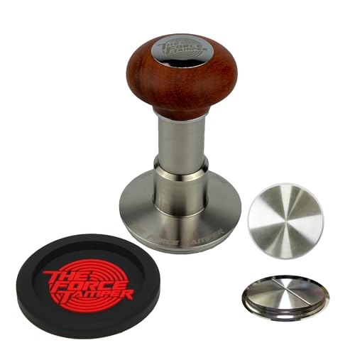 58.35mm Flat Dis Set Reddish Brown Wooden Jellyfish Handle Coffee Tamper