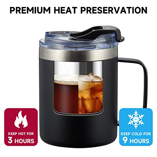 12oz Insulated Travel Coffee Mug with Handle