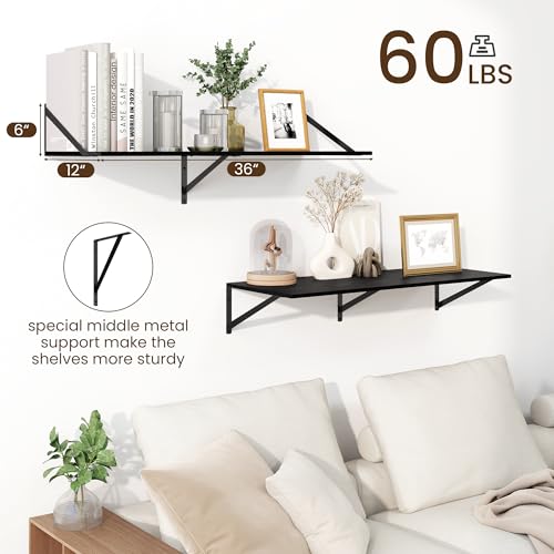 Floating Shelves for Wall (2 Count)