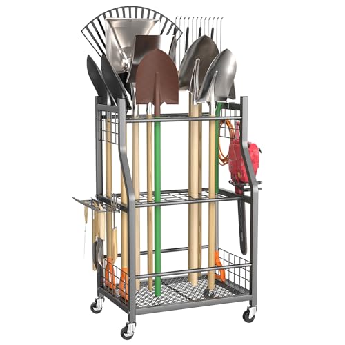 Garden Tool Organizer with Wheels