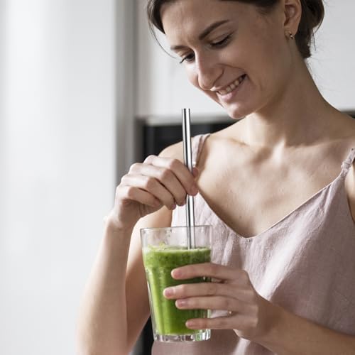 0.47'' Wide Metal Smoothie Straw