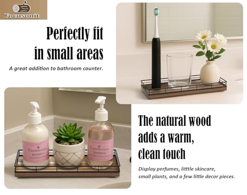 Acacia Wood Bathroom Vanity Tray