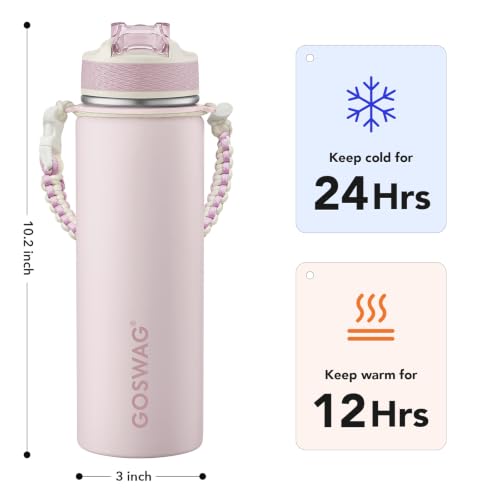 24oz Insulated Stainless Steel Travel Water Bottle