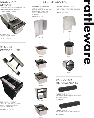 Round Stainless Steel Espresso Knock Box with Splash Guard