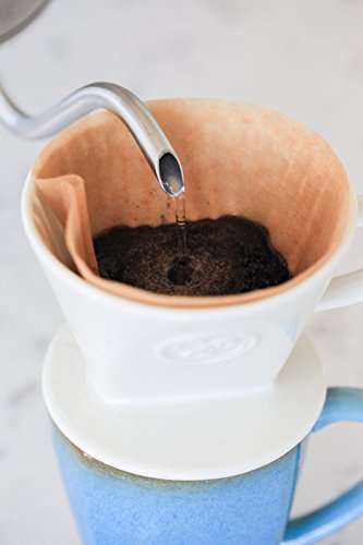 Ceramic Pour Over Coffee Maker with 40 Count Melitta Filters