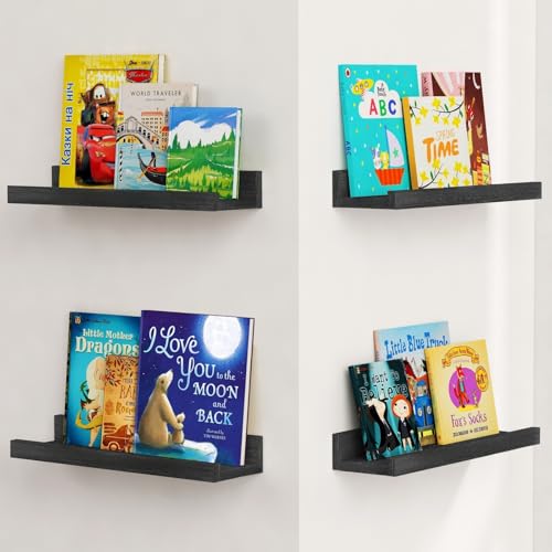 Black Picture Ledge Shelf (4 Count)