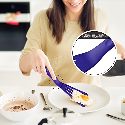 600℉ Heat Resistant Silicone Slotted Fish Turner Spatula Set (2 Count)