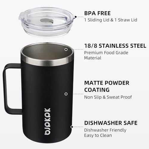 25oz Insulated Coffee Mug with Handle