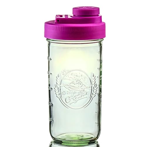Mason Jar Drinking Cup Pint and Half Drinking Lid and Azure 24oz Jar