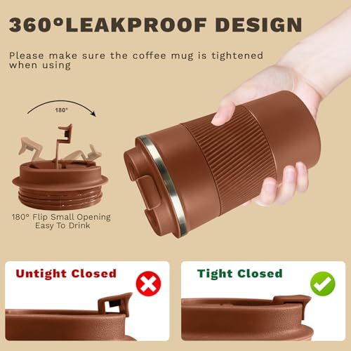 Vacuum Insulated Stainless Steel Travel Coffee Mug