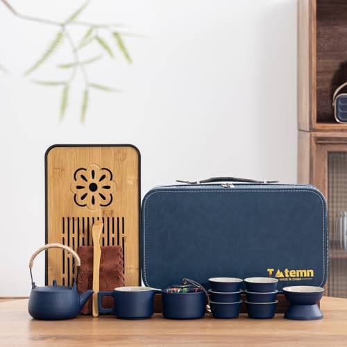 14 Piece Portable Ceramic Travel Tea Set