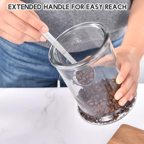 5 Pcs Coffee Scoop 2 Tablespoon Scoop Stainless Steel Tablespoon Measuring Spoon Long Handle for Powder Ground Coffee Tea Sugar (5 Count)