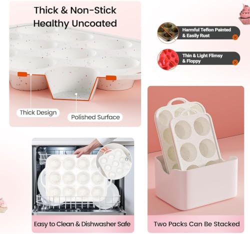 Silicone Muffin Pan with Metal Reinforced Frame