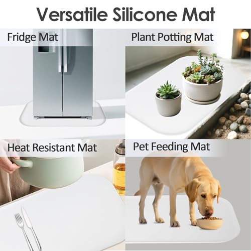 Silicone Coffee Maker Mat with Lip for Countertops