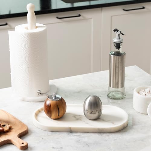 White Marble Tray with Gold Pattern for Bathroom Counter