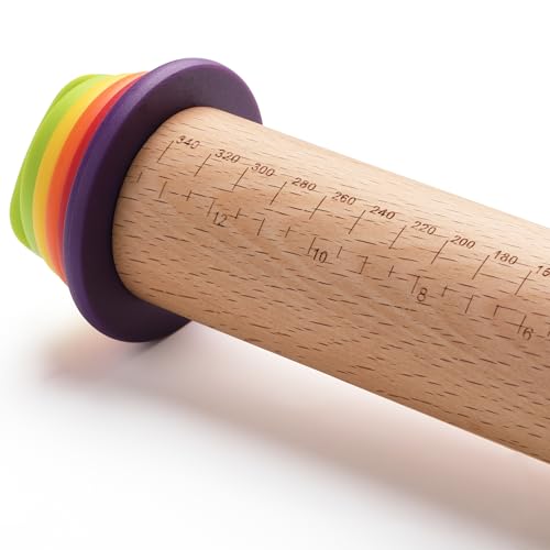 Adjustable Rolling Pin with Thickness Rings