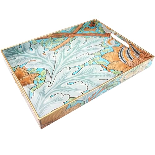 Plastic Serving Tray with Handles for Coffee Table