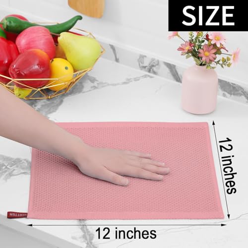 100% Cotton Waffle Weave Kitchen Dish Cloths 18 (18 Count)