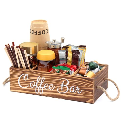 Coffee Station Organizer for Countertop Bar Accessories