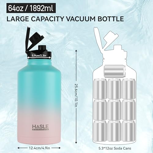 Half Gallon Insulated Water Bottles 64 oz