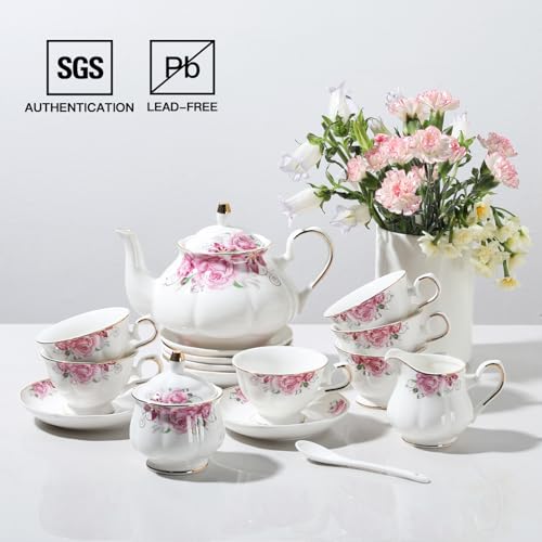 Sweejar Ceramic Teapot with Infuser