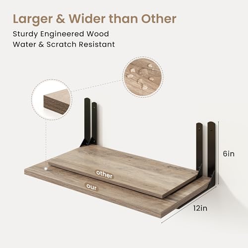 Floating Shelves for Wall (2 Count)
