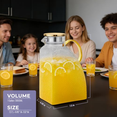 Glass Pitcher With Lid