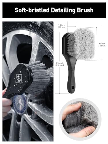 6PCS Car Wheel Brush Kit for Cleaning Tires (6 Count)