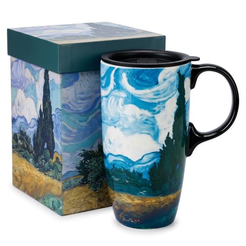 17oz Ceramic Travel Mug with Lid