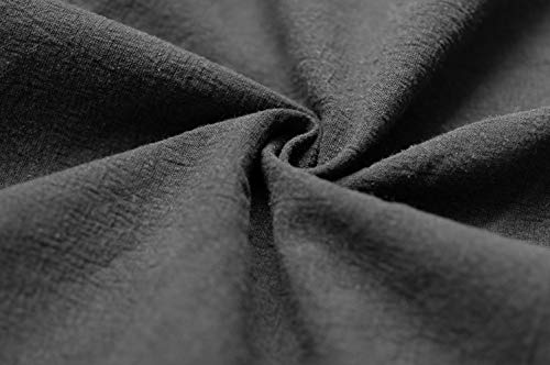 Soft Cotton Linen Apron Solid Color Halter Cross Bandage X Shape Kitchen Cooking Apron for Women Chef Housewarming Gift Black
