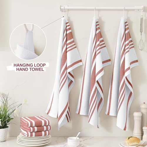 Premium Cotton Stripe Kitchen Towels 3 Pack (3 Count)