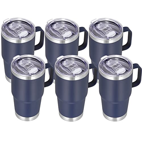 20 oz Tumbler Bulk with Handle Lid and Straw (6 Count)