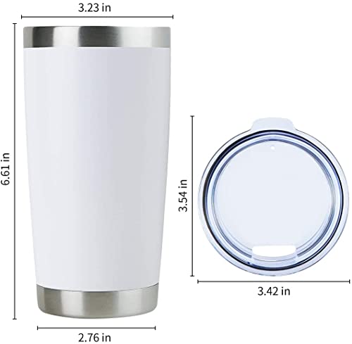 20oz Stainless Steel Tumbler Bulk with Lid (8 Count)