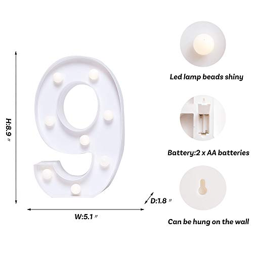 Decorative Led Marquee Light Up Number