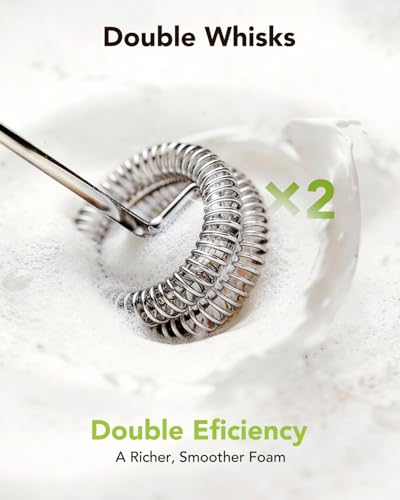 3-in-1 Electric Milk Frother with Stand, Rechargeable LED Display & 3 Speeds - Portable Whisk for Coffee, Protein Shakes, Baking - Makes Latte, Cappuccino, Matcha Foam -Blk (Rechargeable with stand)