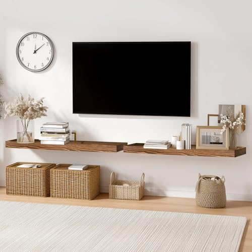 Solid Wood Floating Shelves (2 Count)