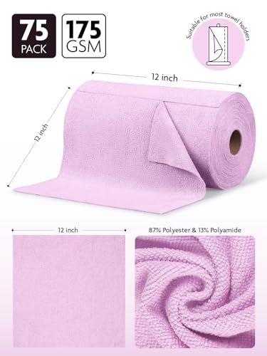 Microfiber Cleaning Cloth Roll (75 Count)