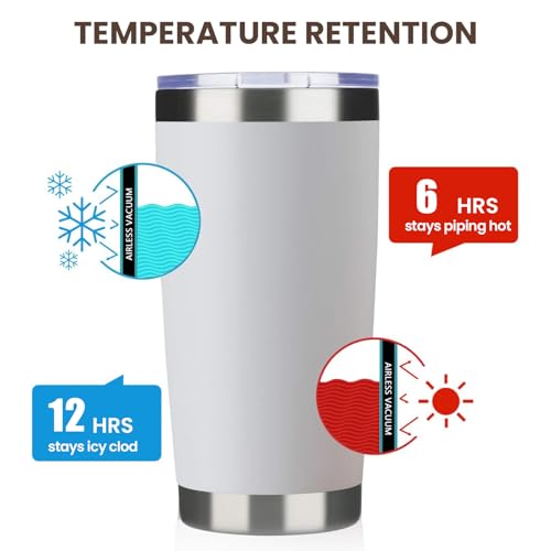 20oz Tumbler 12 Pack Double Wall Vacuum Insulated Travel Mug Bulk (12 Count)