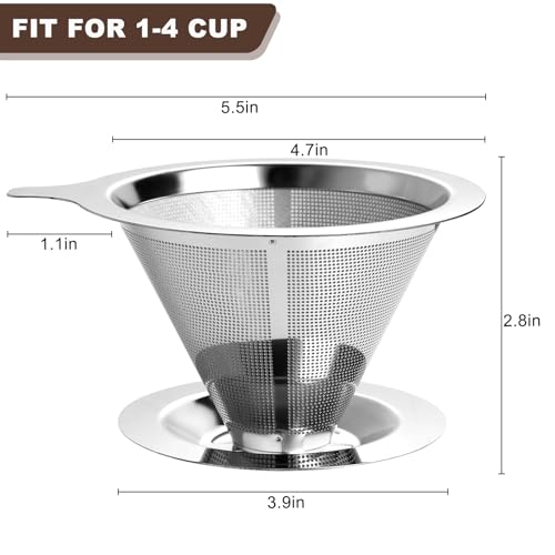 Upgraded Pour Over Coffee Filter (100 Count)