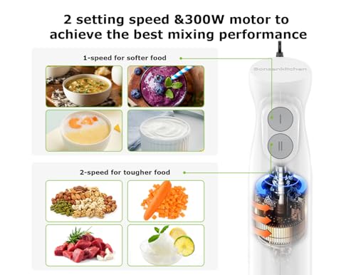 Immersion Blender with 2 Mixing Speed