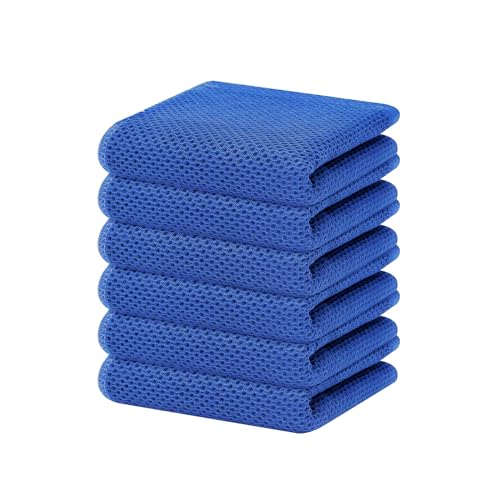 100% Cotton Waffle Weave Kitchen Dish Towels 6 (6 Count)