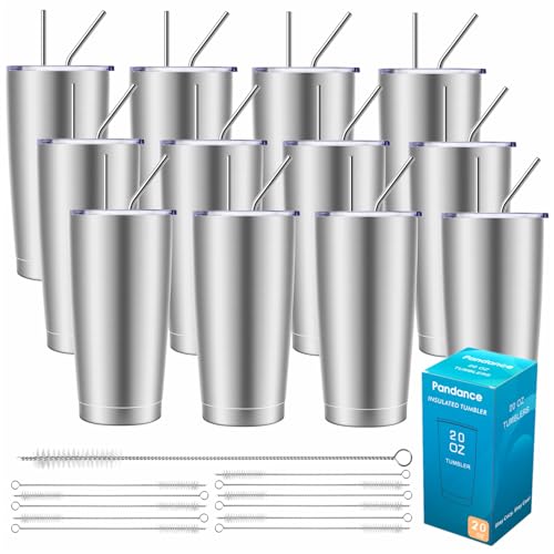 20oz Stainless Steel Insulated Tumblers Bulk (12 Count)