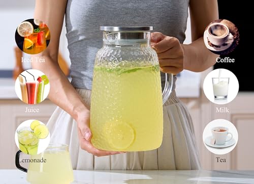 105 Oz Borosilicate Glass Pitcher with Lid